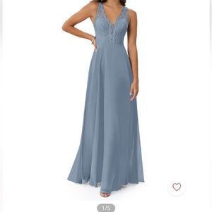 Azazie Dusty Blue Darlene